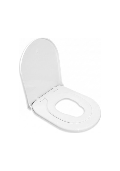 Aqua Bagno Junior D Çocuk Adaptörlü Klozet Kapağı Tak Çıkar Yavaş Kapanan Beyaz Pp Beyaz