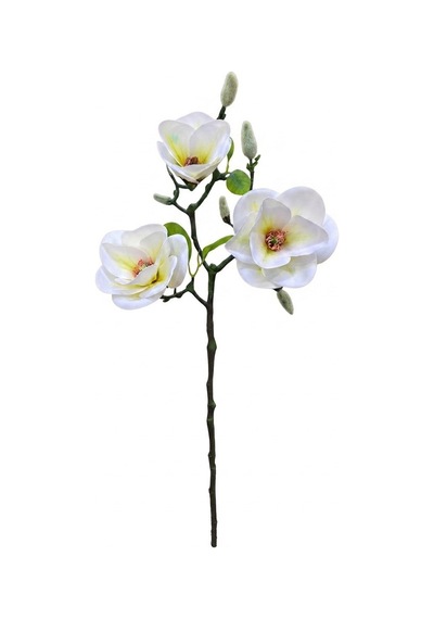 Yapay Beyaz Manolya Dal 57 Cm