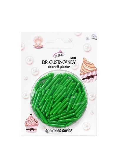 Dr. Gusto Yeşil Uzun Çubuk Pasta Süsleme Şekeri
