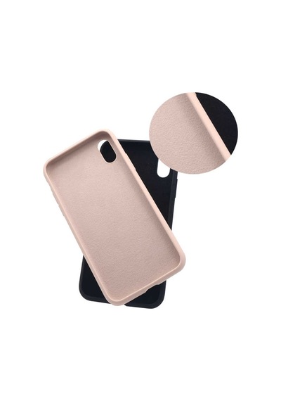 Apple Uyumlu iPhone X Kılıf Zore Silk Silikon-Siyah