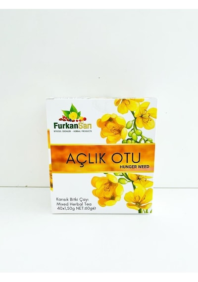 Furkan Sarı Açlık Otu Süzen Poşet Bitki Çayı 40 x 1.5 G