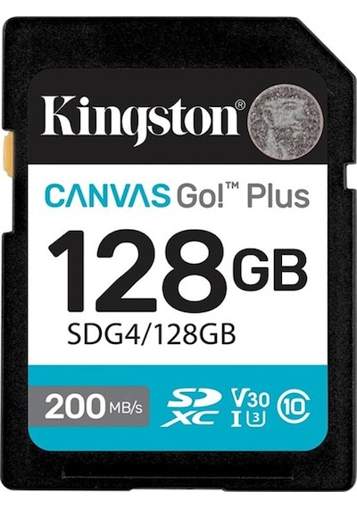 Kingston 128gb Sdxc Canvas Go+ 200mb/s Sdg4/128gb