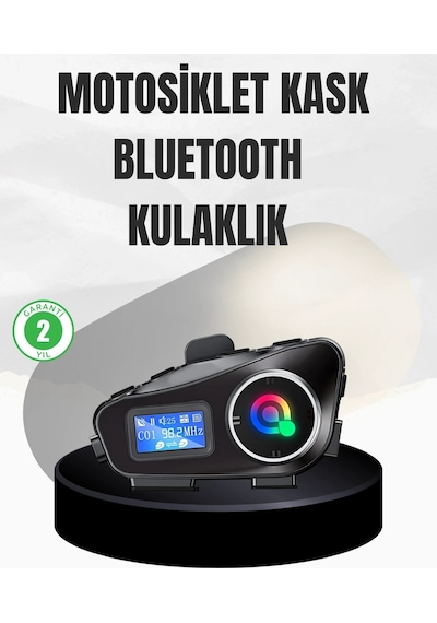 Lcd Ekranlı Bluetooth Kask Kulaklığı Fm Radyo Ve Sd Kart Girişli 22849648