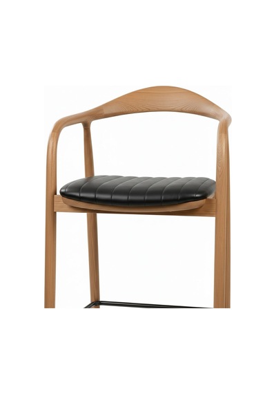 Zodiac Ahşap Bar Sandalyesi Natural