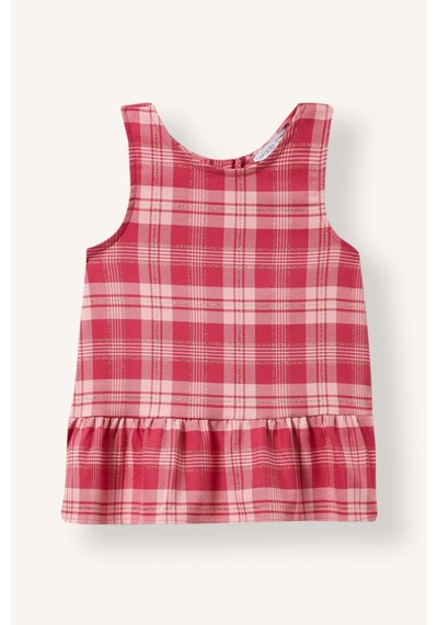 Defacto Pötikareli Fırfırlı Askılı Twill 2li Elbise Kız Bebek I8737a526aupn632 Pembe-pn632