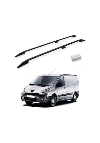 Turtle Peugeot Tepee Expert Mk2 2006-2016 / Uzun Şasi Tavan Çıtası Crown Siyah