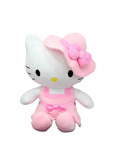 Mey İthalat Peluş Hello Kitty Elbiseli Şapkalı 36 Cm Pembe