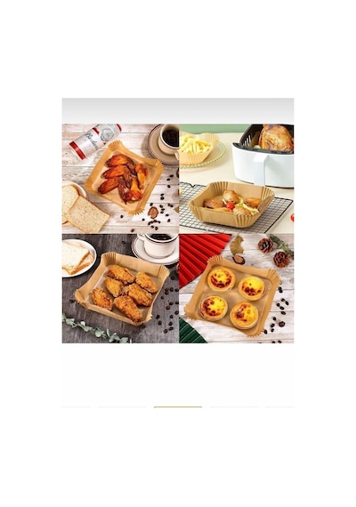 DMR Pisirme Kagidi Airfryer XXL XL Air Fryer Yagli Kagit Xiaomi Philips Tüm Markalara Uyumlu 50 Adet