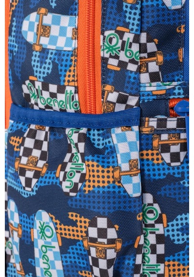 United Colors Of Benetton Bnt03693 Lacivert - Turuncu Erkek Okul Çantası