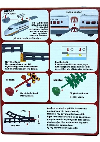 Oyuncak Hızlı Tren Seti 40 Parça - Pilli, Işıklı, Sesli Ve Raylı Büyük Boy Tren 308 Cm Pist
