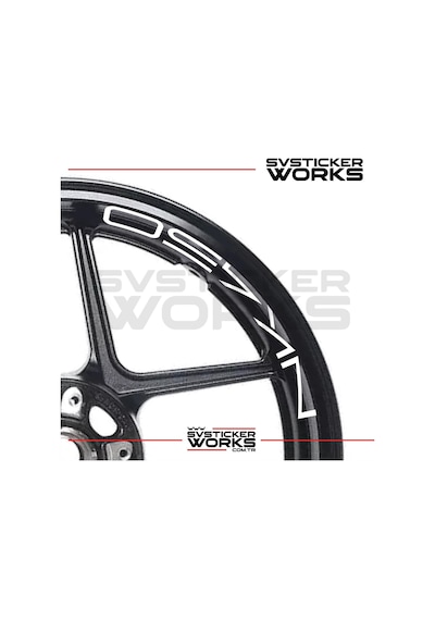 Cfmoto 450nk Jant Sticker Jant İç Yazı 8'li Set Sticker Etiket Diğer