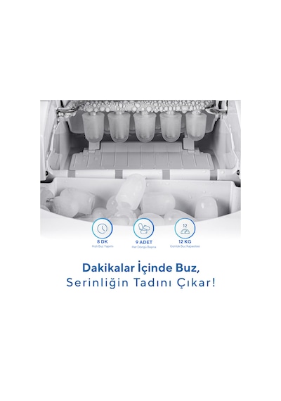Kumtel  HIM 02 Taşınabilir Otomatik Buz Makinesi