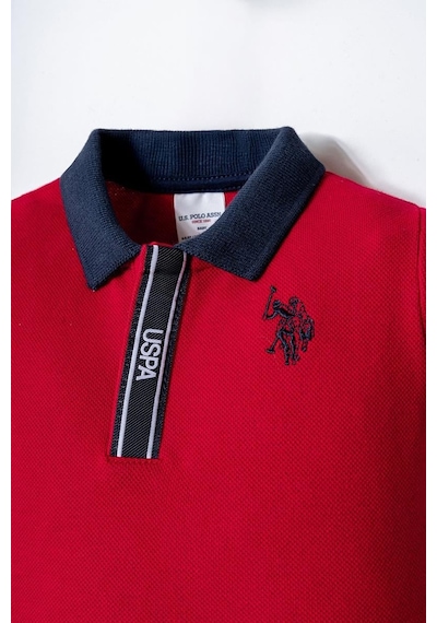 U.S. Polo Assn. U.s. Polo Assn Erkek Bebek 2 Li Şort T-şhirt Takım Kırmızı-2351 Kırmızı