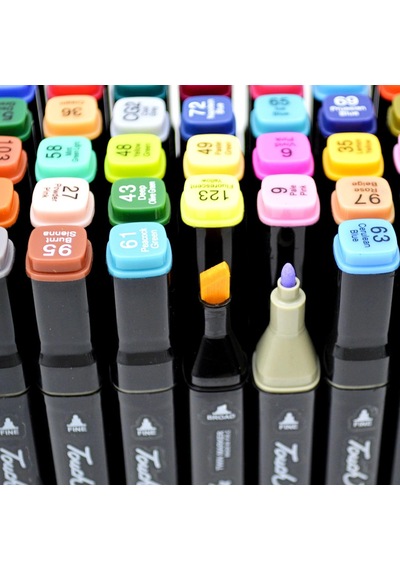 Gen-of Çift Taraflı Touch Marker Kalem Set Çantalı 60'lı