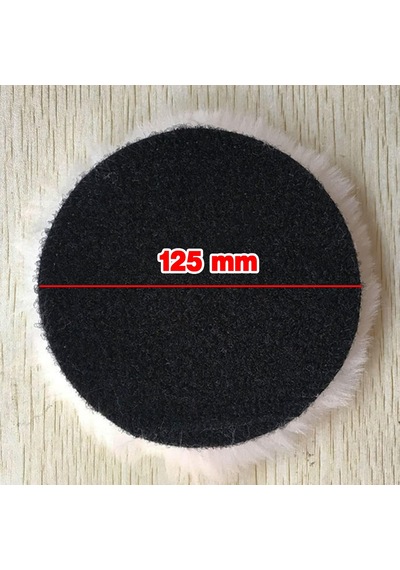 1 Adet Koyun Postu Pedi Ø 125 Mm Pasta Cila Polisaj Süngeri Cırt Tabanlı Kuzu Postu Yünü Keçesi Parlatma