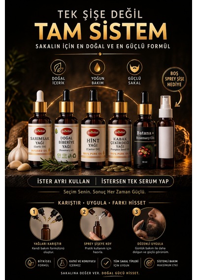 Safvital Sakal Gelişim Sistemi Bakım Seti 5'li