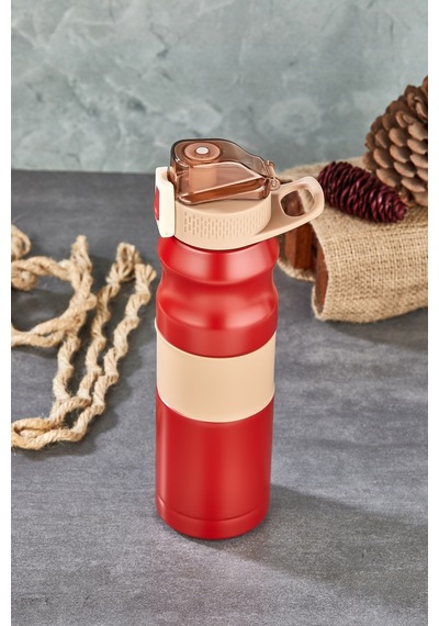 Cooker 700 Ml Paslanmaz Çelik Matara Termos Yk1204 Kırmızı