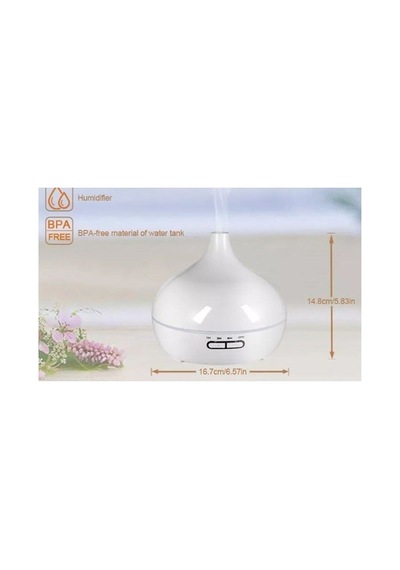 Aroma Difüzörü Buhar Ultrasonik 7 Renk Işıklı Aromatik Oda Kokusu Hava Nemlendirici Buhar Makinası Beyaz - 325670917