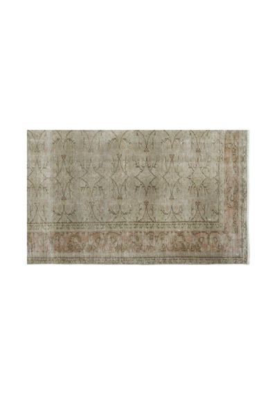 El Dokuması Vintage Yün-pamuk Gri Halı 18606 158 X 256 Cm