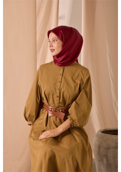Silk Home Düz Shiny Eşarp 75006-74 kırmızı