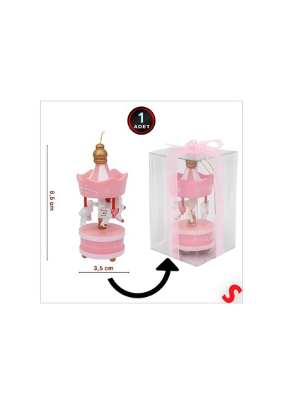 Kutulu Mini Atlı Karınca, 8,5cm X 3,5cm - Pembe