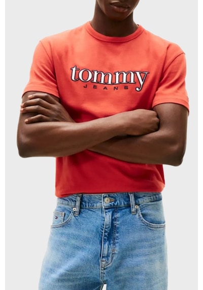 Tommy Jeans Erkek T Shirt Dm0dm22719 Xl0 Kırmızı Kirmizi