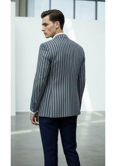 Plus Scorpion Erkek Sivri Yaka Çift Yırtmaçlı Tek Düğmeli Slim Fit Blazer Ceket Lacivert Plus Scorpion Erkek Sivri Yaka Çift Yırtmaçlı Tek Düğmeli Slim Fit Blazer Ceket Lacivert