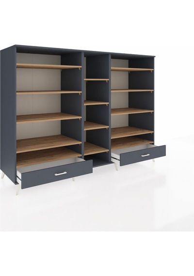 Kronos Dolap 14 Raflı 2 Çekmeceli 220x59x163 Antrasit-çam/antras Antrasit-çam/antrasit Kronos Dolap 14 Raflı 2 Çekmeceli 220x59x163 Antrasit-çam/antras Antrasit-çam/antrasit
