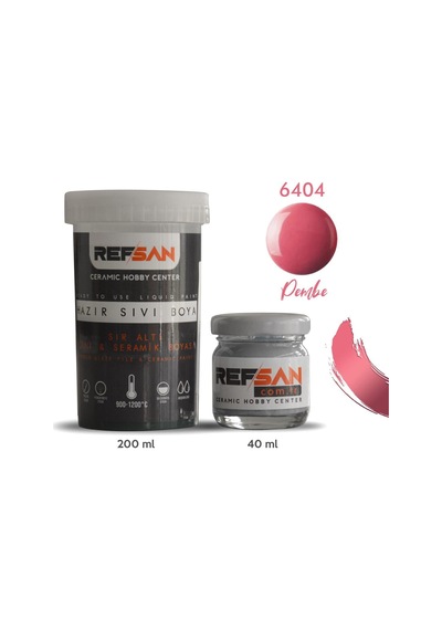 Hazır Çini ve Seramik Boyası 6404 Pembe 40 Ml