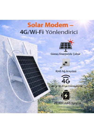Apronx APX-SR415 Wireless 4G Solar Modem 15w 10/12 Kullanıcı