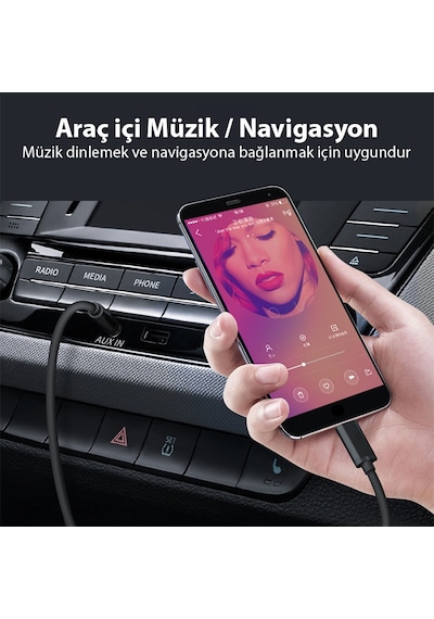 Ally Type-c To 3.5 Mm Audio Aux Kablo Siyah