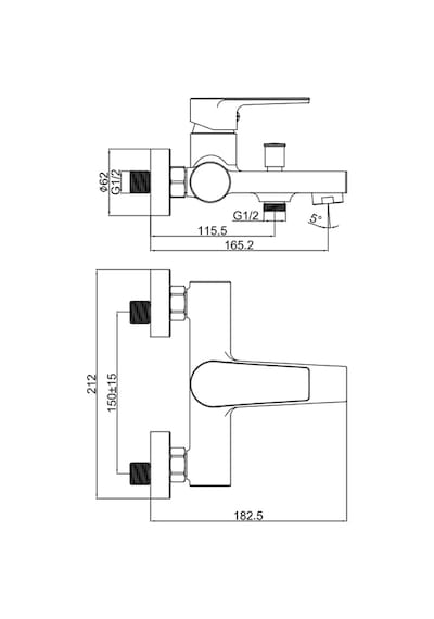 Creavit SR2510 Sharp Banyo Armatürü Krom