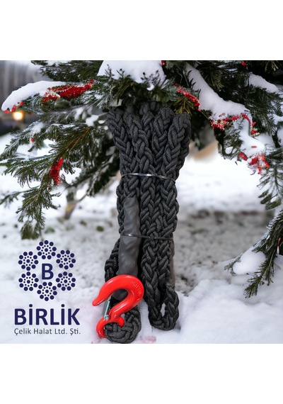 Kinetik 8 Kollu Çelik Kancalı Esnek Halat 28 Mm 5 Mt