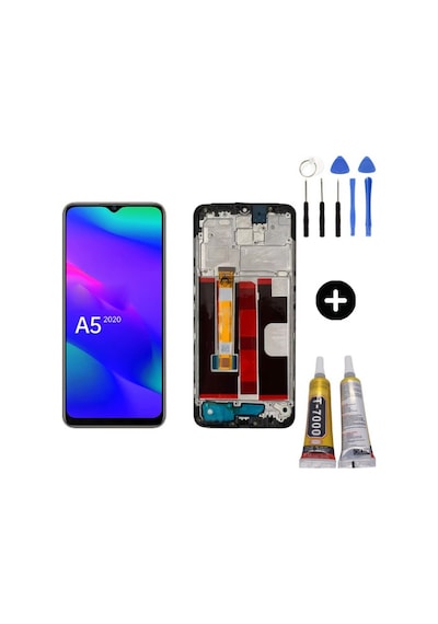 Te Oppo A5 2020 Çıtalı Lcd Dokunmatik Ekran + Montaj Seti
