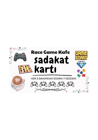 Oyun Salonu Cafe Sadakat Kartı 10 Adet