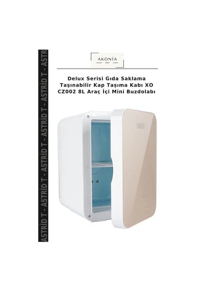 Delux Serisi Gıda Saklama Taşınabilir Kap Taşıma Kabı Xo Cz002 8l Araç İçi Mini Buzdolabı