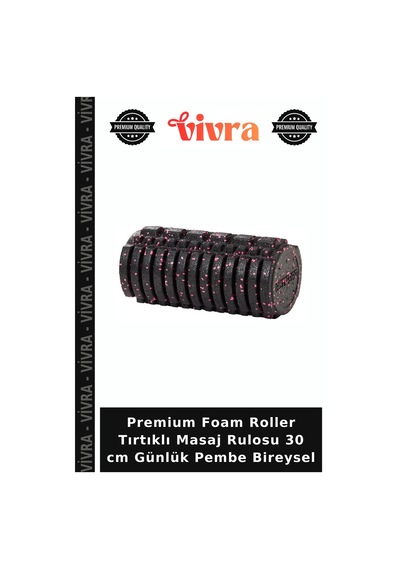 Premium Foam Roller Tırtıklı Masaj Rulosu 30 Cm Günlük Pembe Bireysel