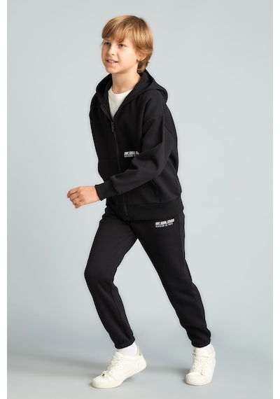 Defacto Baskılı Lastikli Paça Kalın Kumaş Jogger Eşofman Altı Erkek Çocuk H9685a826wnbk81 Siyah-bk81