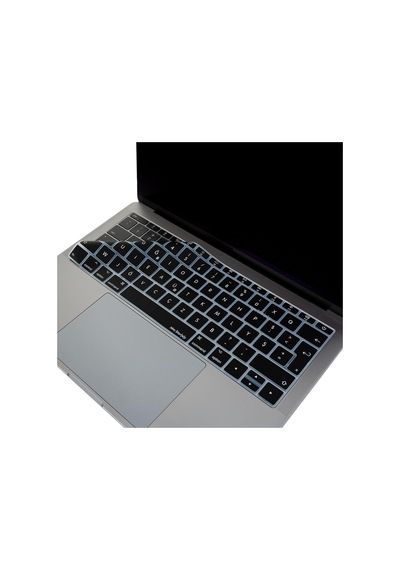 F Klavye Laptop Apple Uyumlu MacBook Pro Kılıf Daktilotip Baskı 12inç A1534-13inç A1708 İle Siyah
