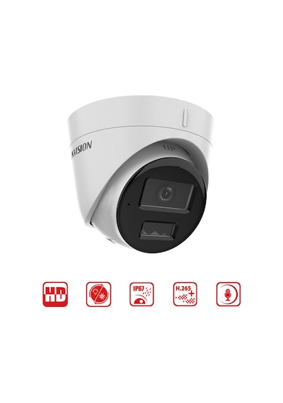 Hıkvısıon Ds-2cd1343g2-lıuf 4mpix, Mikrofonlu Dome Ip Kamera