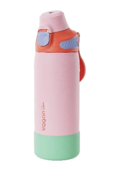 Vagonlife Çelik Tek Kapak Pipetli/ Pipetsiz Kullanım Kulplu Matara/termos Vgn1102 700ml - Resimli K Çok Renkli
