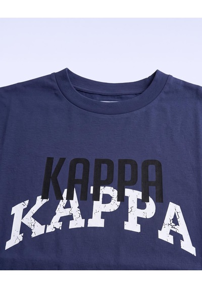 Kappa Logo İxtal Tur Erkek Mavi Regular Tişört