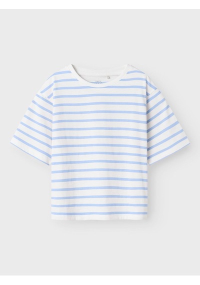 Name It Nkfvitanni Ss Short Rlx Top Unisex Çocuk T-shirt 13241646 Mavi