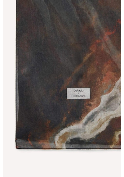 Defacto Fresh Scarfs X Defacto Ocean Batik Keten Karışımlı Şal I1749ax26smkr1 Çok Renkli-kr1