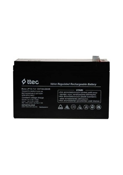 12 Volt 7 Amper Base Akü Ttec 151x65x94 N11.13157 Ağustos 2024 Üretim