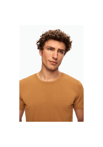 D's Damat Slim Fit Camel Düz Örgü T-Shirt 0Ef069421003M Camel