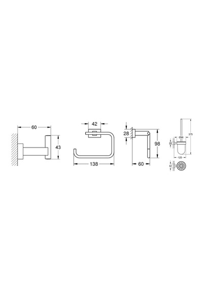 Grohe Eurocube 3'lü Aksesuar Seti