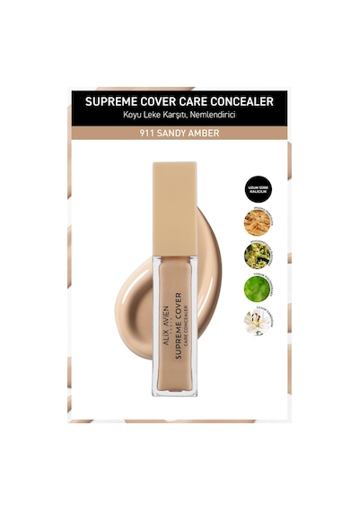 Alix Avien Kalıcı Nemlendirici Hücre Onarıcı Leke Karşıtı Kapatıcı Supreme Cover Concealer 911 Sandy Amber