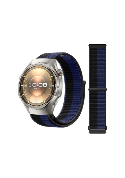 Huawei Watch Gt6 Pro 46mm İle Uyumlu Ayarlanabilir Cırt Cırtlı Yumuşak Spor Kumaş Örgü Kordon