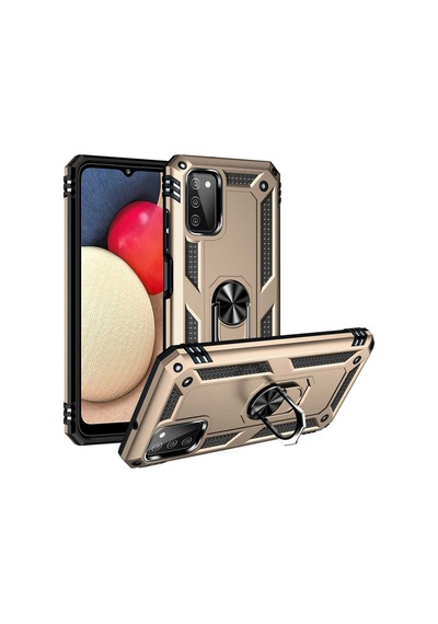 Galaxy A03s Kılıf Zore Vega Kapak Gold